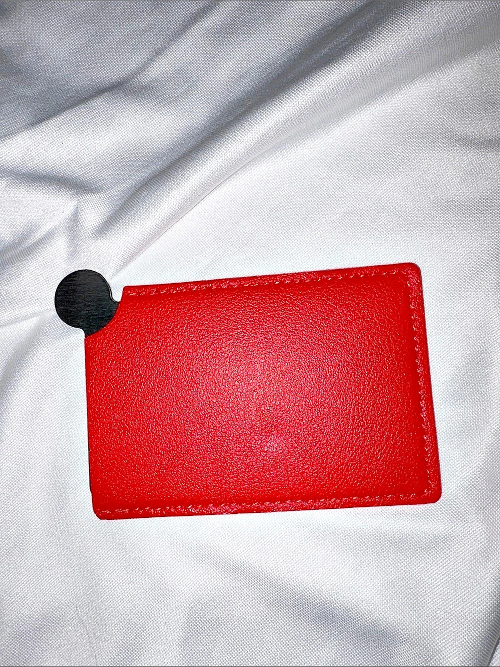 Inspired  Red Pocket Mirror with Card Holder Sleeve